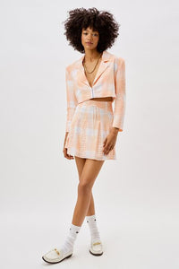 Thumbnail for Eugenie Mini Skirt Tangerine Orange, Mini Skirt by For Love & Lemons | LIT Boutique