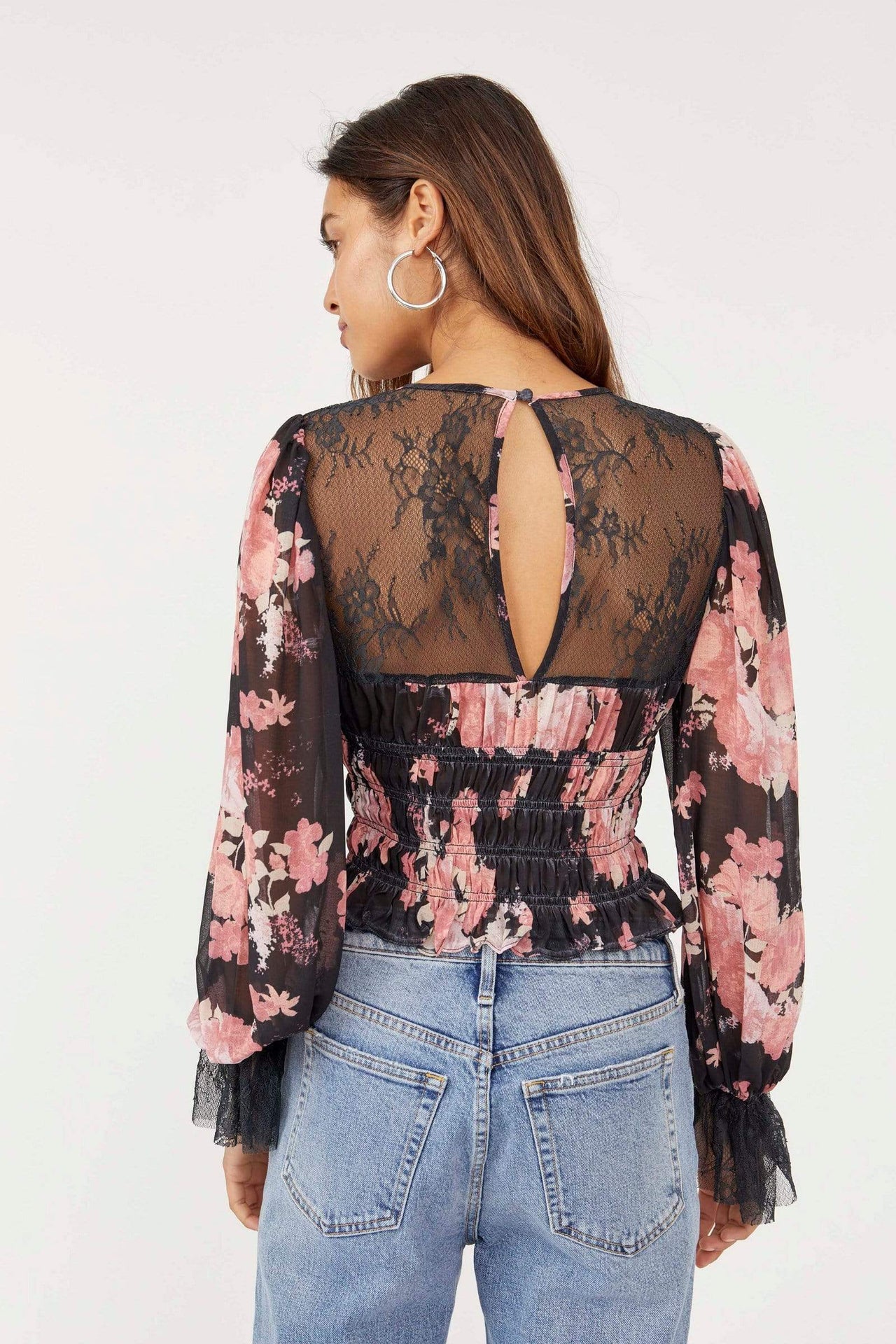 Daphne Blouse Midnight Combo, Long Blouse by Free People | LIT Boutique