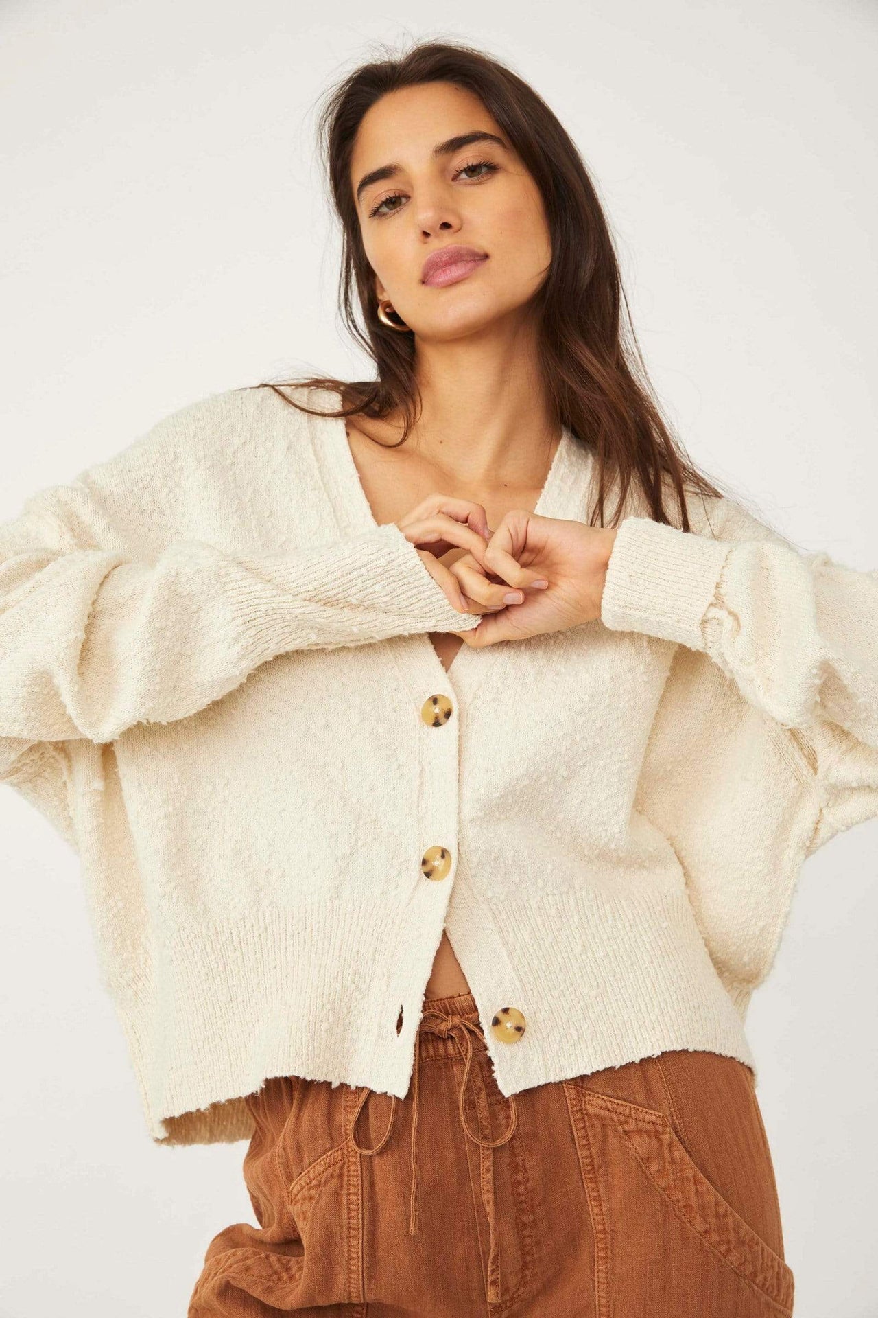 Found My Friend Cardi Cream, Sweater by Free People | LIT Boutique