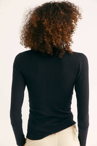 Thumbnail for Free People Rickie Long Sleeve Top Black, Long Tee by Free People | LIT Boutique