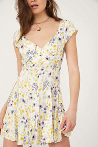 Thumbnail for It Takes Two Floral Wrap Dress Ivory Multi, Mini Dress by Free People | LIT Boutique