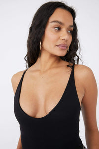 Thumbnail for Seamless V-Neck Cami Black, Tank Tee by Free People | LIT Boutique