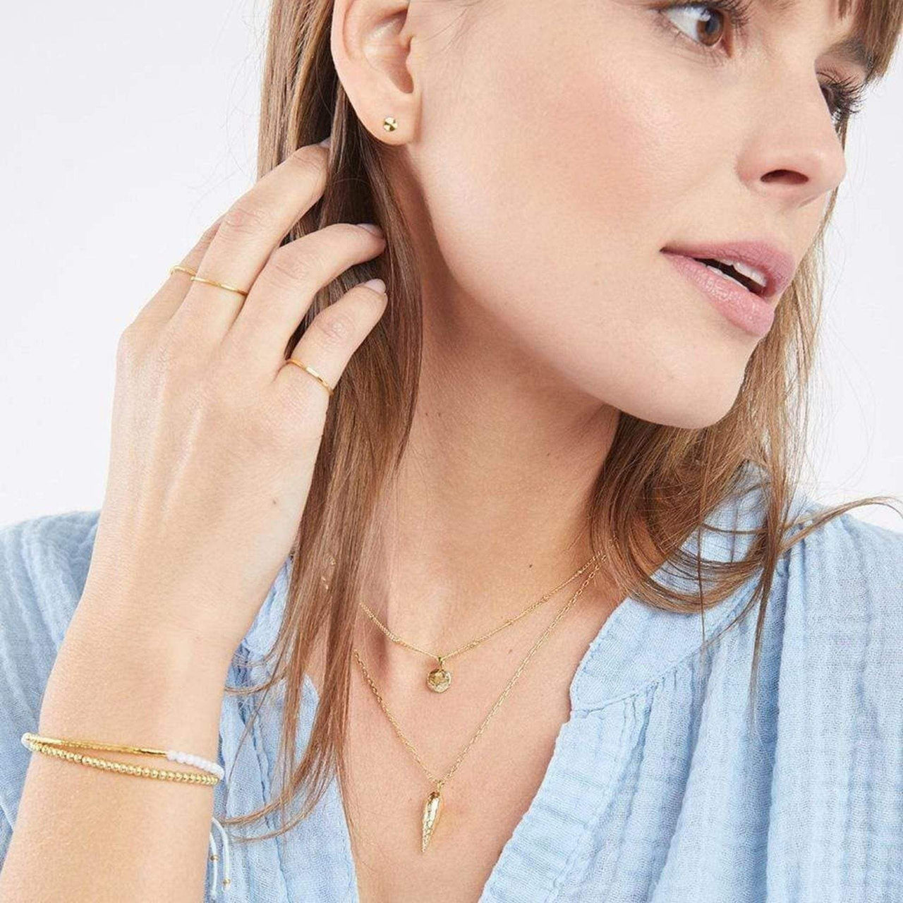 Chloe Mini Studs Rose Gold, Earring Jewelry by Gorjana | LIT Boutique