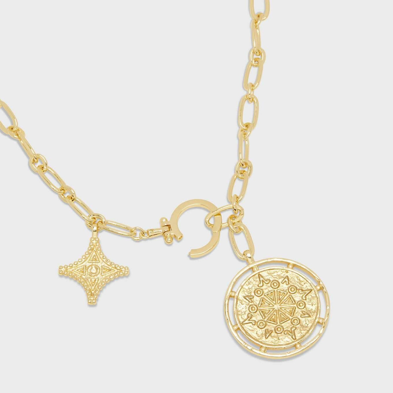 Maya Coin Clasp Lariat Necklace Gold, Necklace Jewelry by Gorjana | LIT Boutique