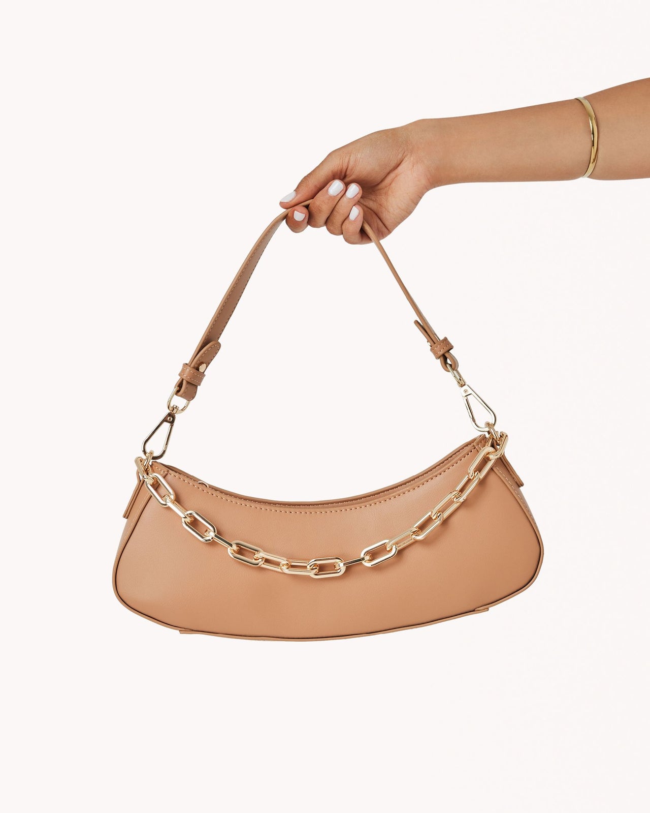 Maple Chain Sand Shoulder Bag, Evening Bag by Billini | LIT Boutique
