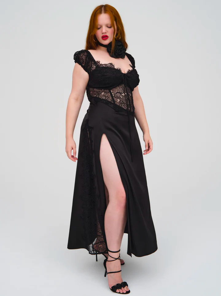 Casey Maxi Dress Black, Maxi Dress by For Love & Lemons | LIT Boutique