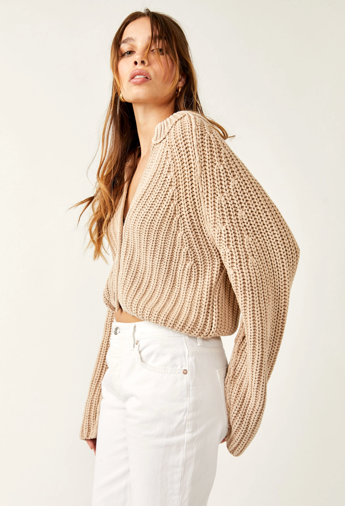 Sweet Nothing Cardigan Tan, Cardigan Sweater by Free People | LIT Boutique