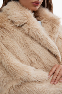 Thumbnail for Paris Cropped Fur Tan, Jacket by Free People | LIT Boutique