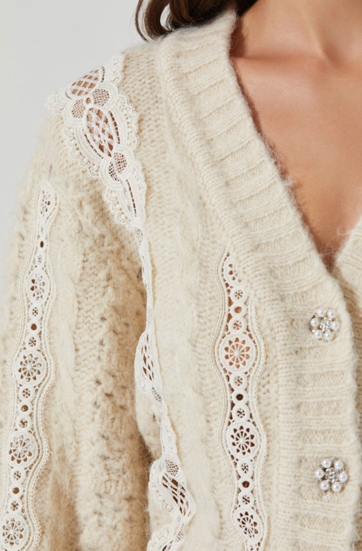 Nesmarie Cardigan Cream, Cardigan Sweater by ASTR | LIT Boutique