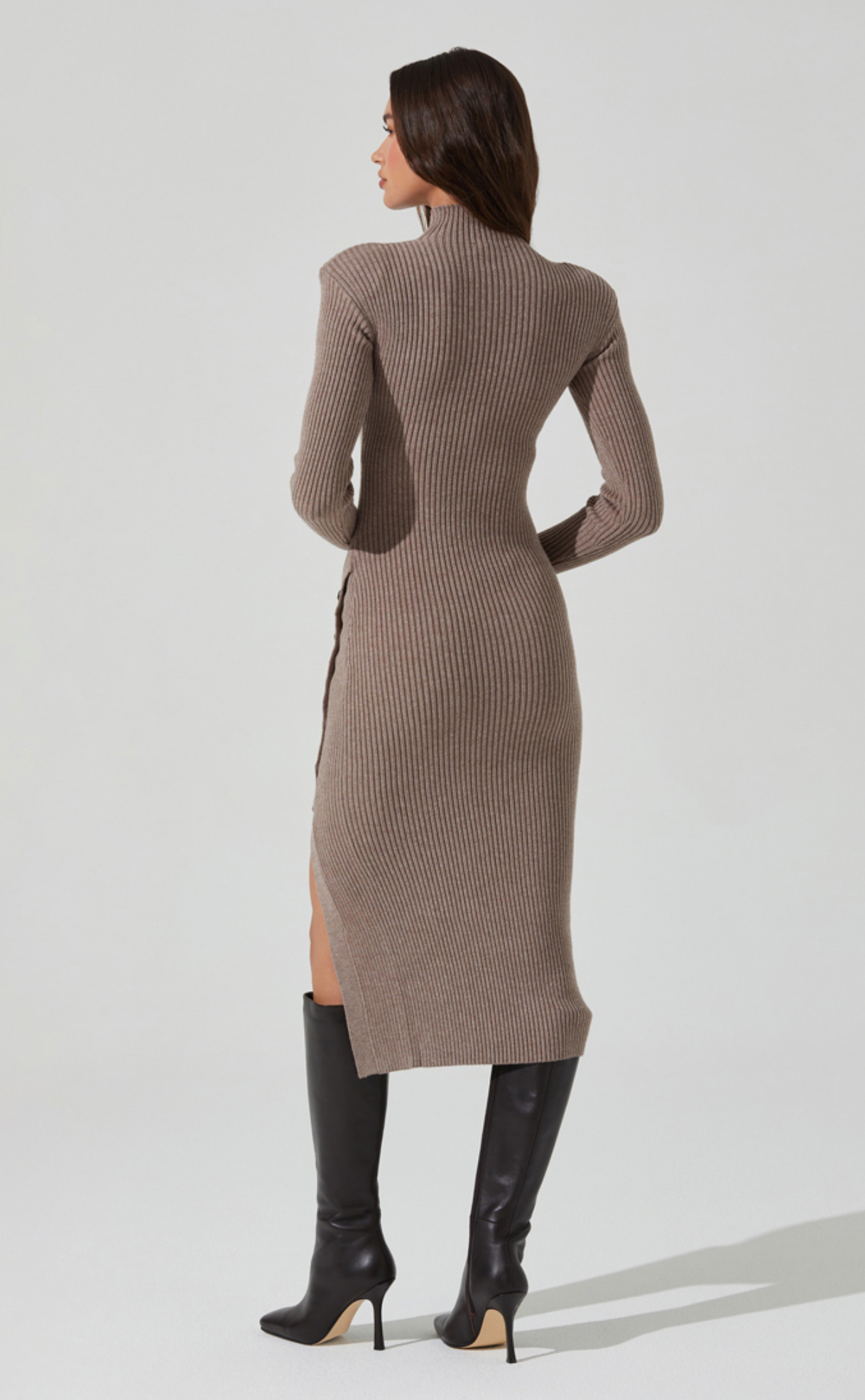 Soryn Sweater Dress Taupe, Midi Dress by ASTR | LIT Boutique