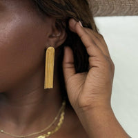 Thumbnail for Reine Snake Tassel Earring Gold, Earring Jewelry by Ellie Vail | LIT Boutique