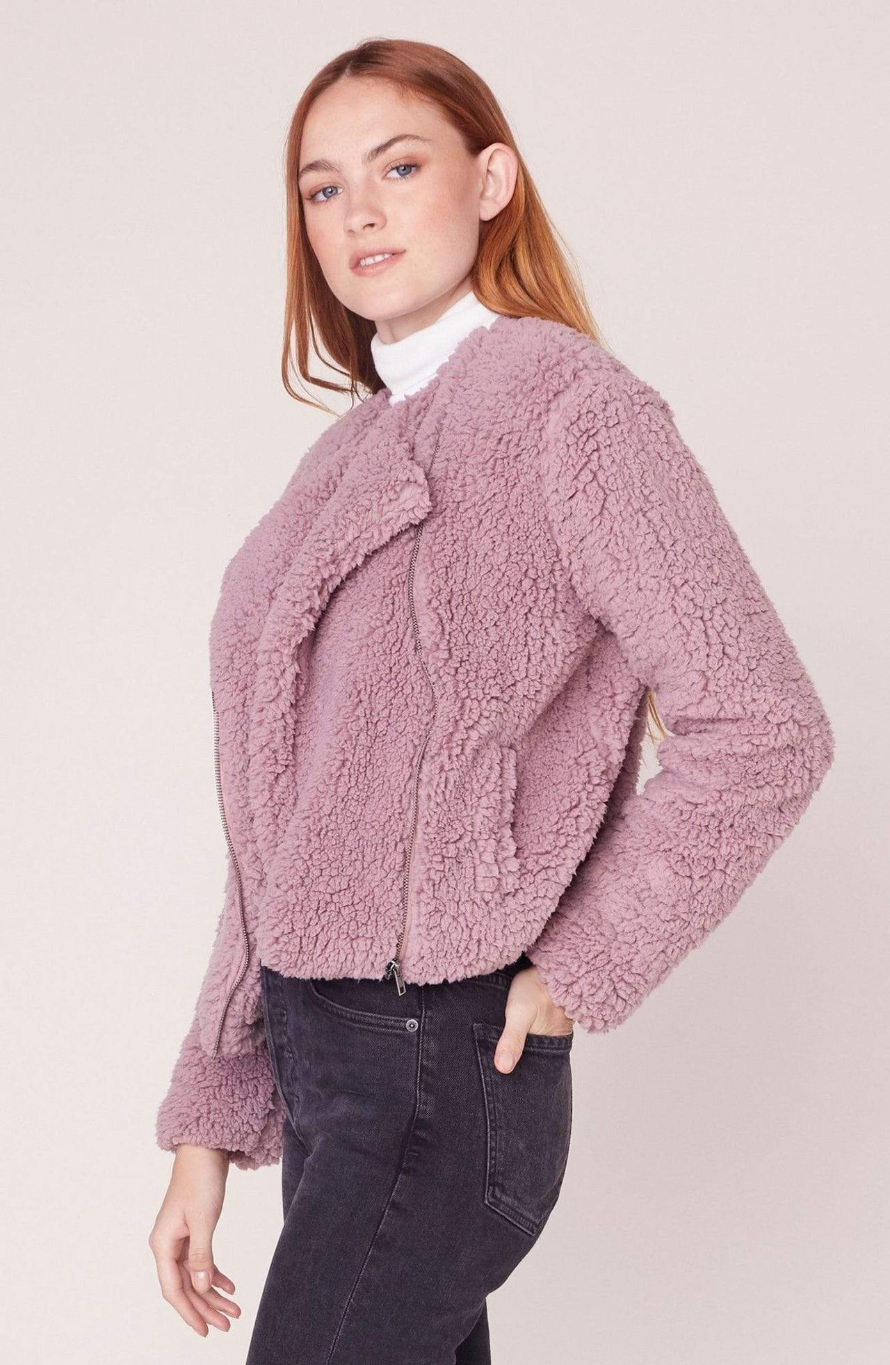 Country Roads Shearling Jacket Ballet Pink | LIT Boutique