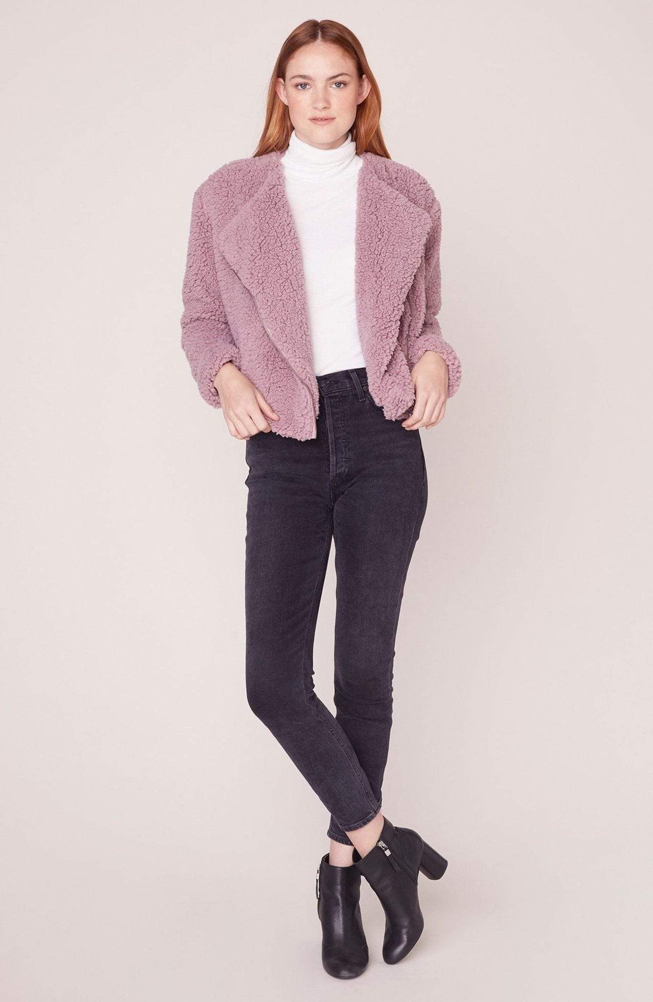 Country Roads Shearling Jacket Ballet Pink, Coat Jacket by Jack / BB Dakota | LIT Boutique