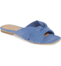 Thumbnail for Lynx Suede Slide Dusty Blue, Flat Shoe by Jeffrey Campbell | LIT Boutique