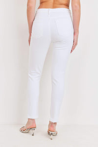 Thumbnail for Napier High Rise Destructed Skinny Optic White, Skinny Denim by Just Black | LIT Boutique