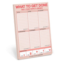 Thumbnail for What to Get Done so I Can Have a Drink Pastel Note Pad, Paper Gift by Knock Knock | LIT Boutique