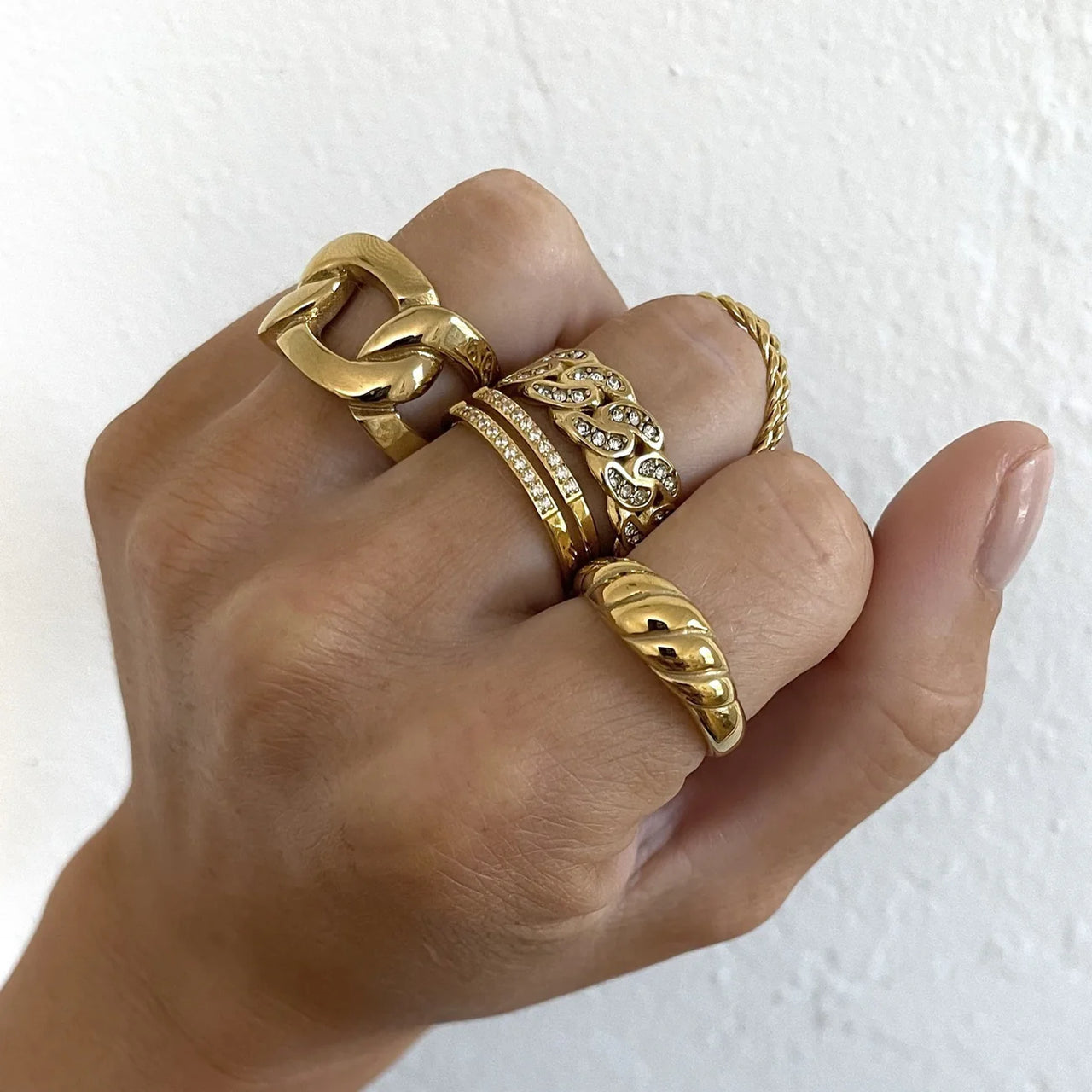 Layne Double Ring 18K Gold, Ring Jewelry by Ellie Vail | LIT Boutique