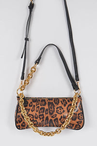 Thumbnail for Leopard Clutch with Chain, Daytime Bag by H&D Accessories | LIT Boutique