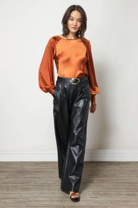 Thumbnail for Emma Top Rust, Long Blouse by Line and Dot | LIT Boutique