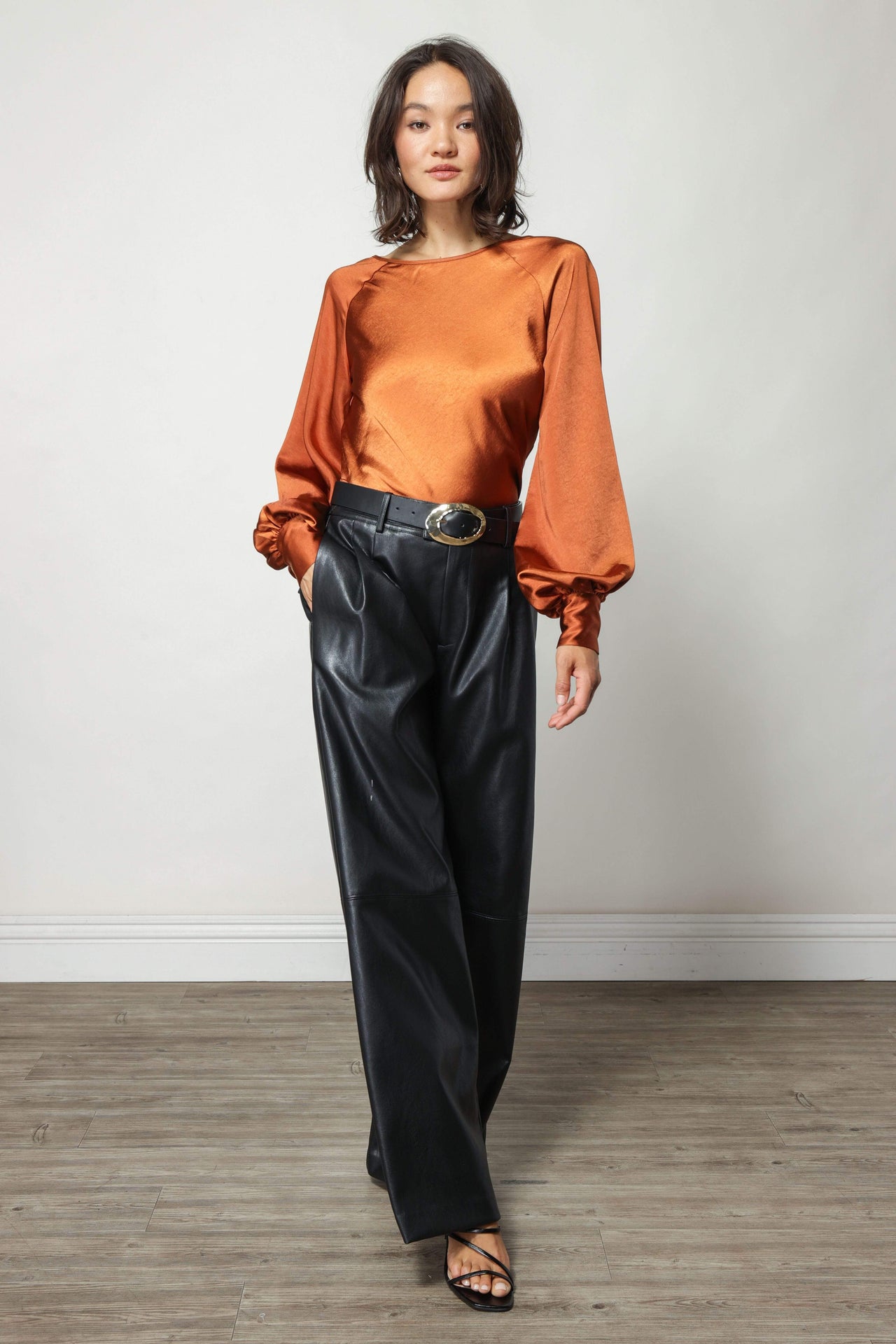 Emma Top Rust, Long Blouse by Line and Dot | LIT Boutique