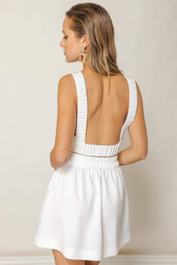 Thumbnail for Josie Mini Skirt White, Mini Skirt by Line and Dot | LIT Boutique