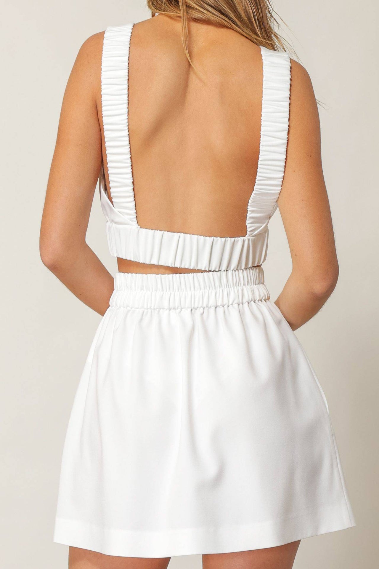 Josie Mini Skirt White, Mini Skirt by Line and Dot | LIT Boutique