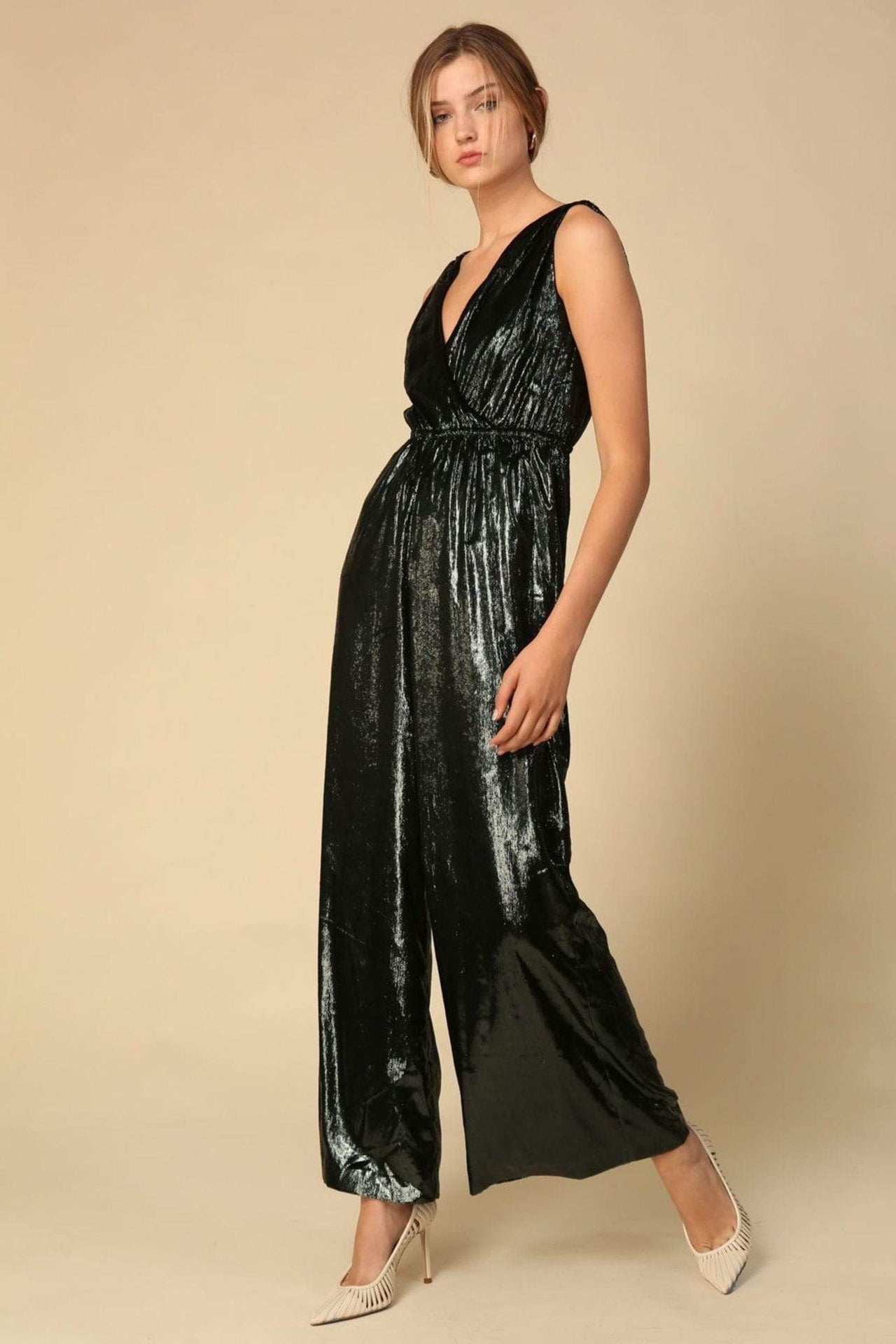 Kayla Jumpsuit Green, Jumpsuit Dress by Line and Dot | LIT Boutique
