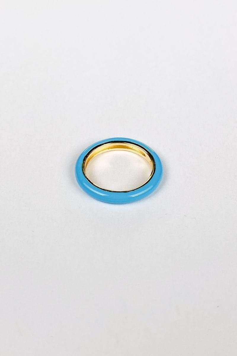 Blue enamel clearance ring