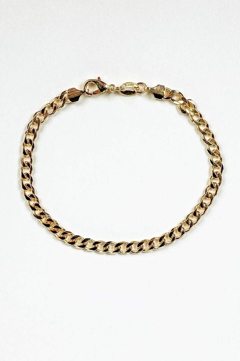 Caelan Curb Chain Bracelet 18k Gold, Bracelet Jewelry by MetroBabe | LIT Boutique