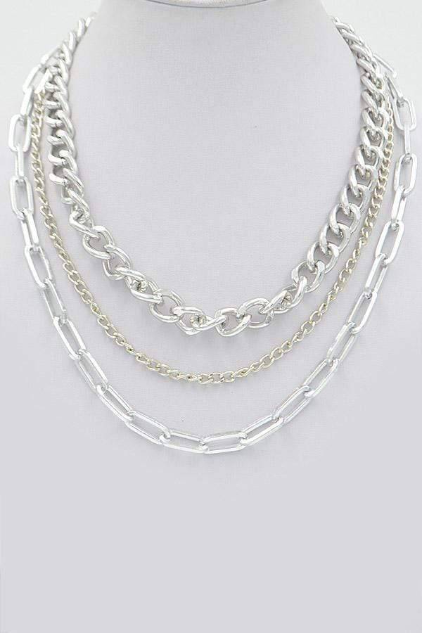 Elle Multi Chain Layered Necklace Gold