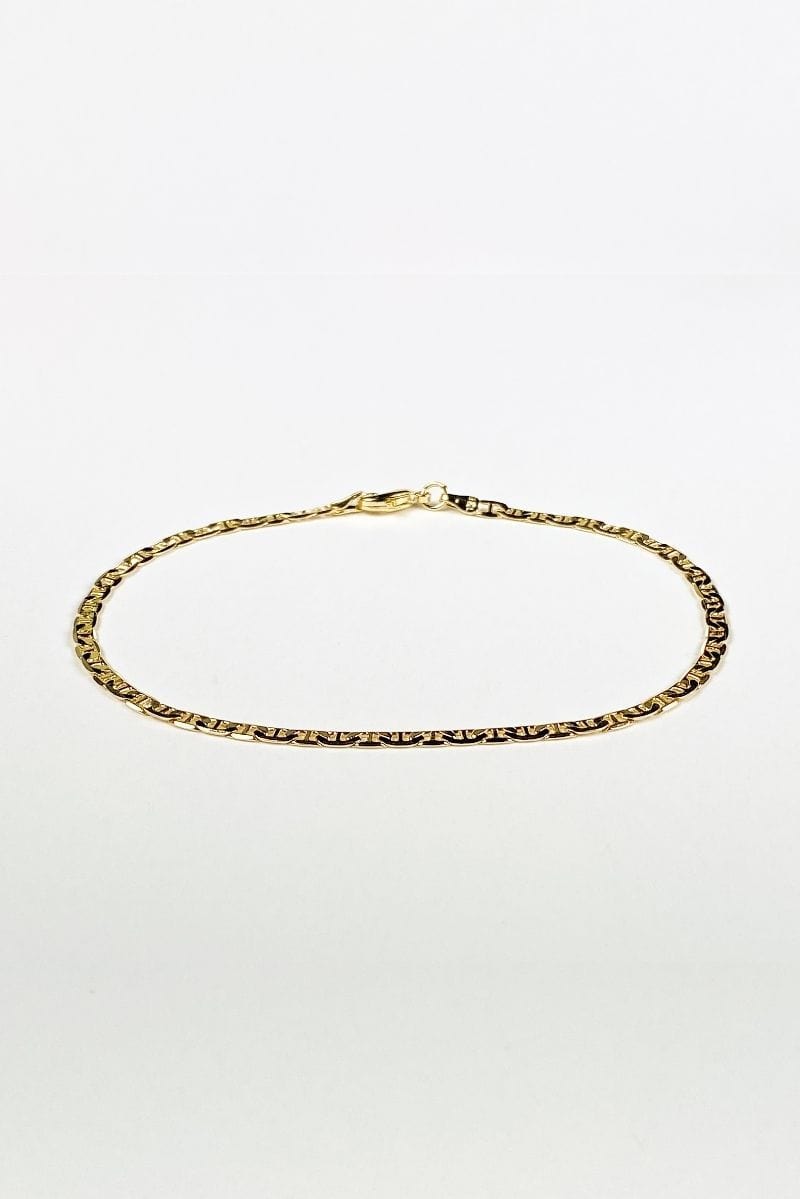 Evander Mariner Chain Anklet 18k Gold, Bracelet Jewelry by MetroBabe | LIT Boutique
