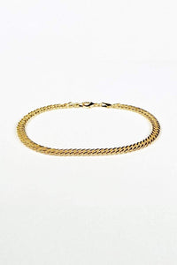 Thumbnail for Kieran Double Curb Chain Anklet 18k Gold, Bracelet Jewelry by MetroBabe | LIT Boutique