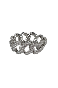 Thumbnail for Leander Chain Link Ring Silver, Ring Jewelry by MetroBabe | LIT Boutique