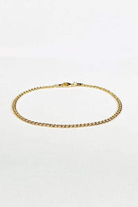 Thumbnail for Lucien Curb Chain Anklet 18k Gold, Bracelet Jewelry by MetroBabe | LIT Boutique
