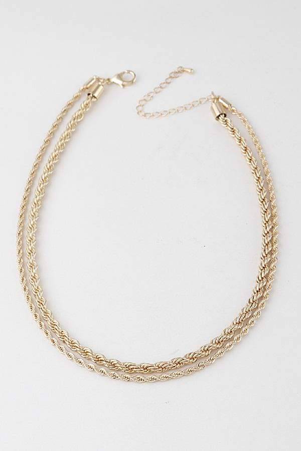 Mia Rope Chain Double Necklace Gold, Necklace Jewelry by MetroBabe | LIT Boutique
