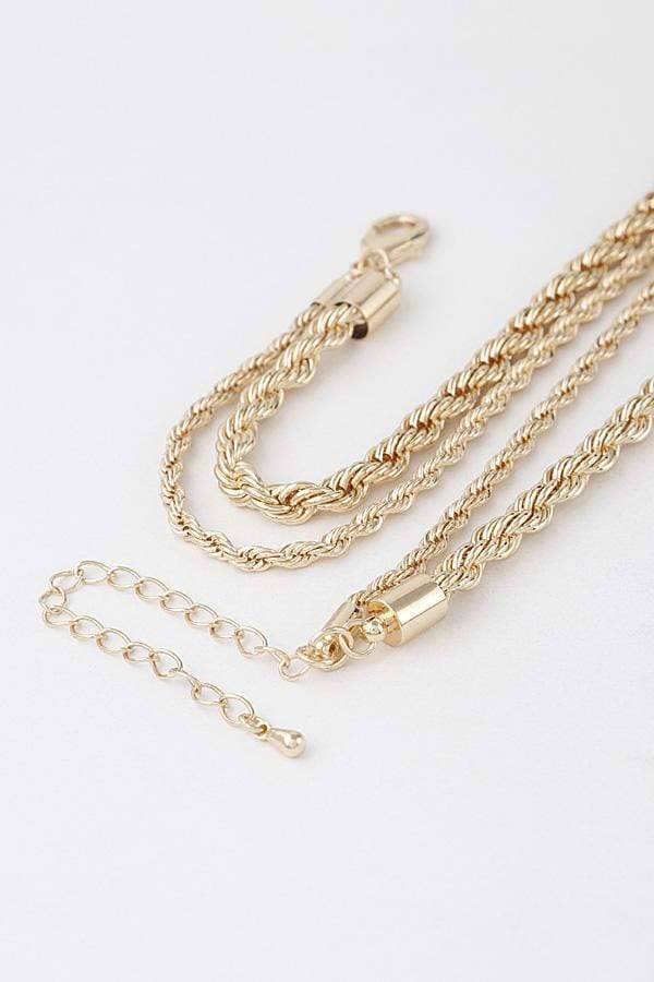 Mia Rope Chain Double Necklace Gold, Necklace Jewelry by MetroBabe | LIT Boutique