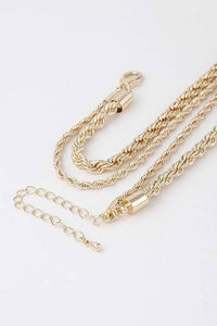 Thumbnail for Mia Rope Chain Double Necklace Gold, Necklace Jewelry by MetroBabe | LIT Boutique