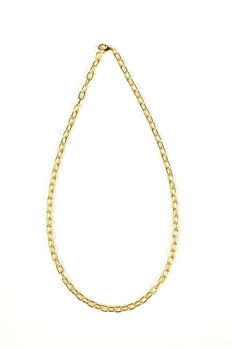 Olivier Cable Chain Necklace 18k Gold, Necklace Jewelry by MetroBabe | LIT Boutique