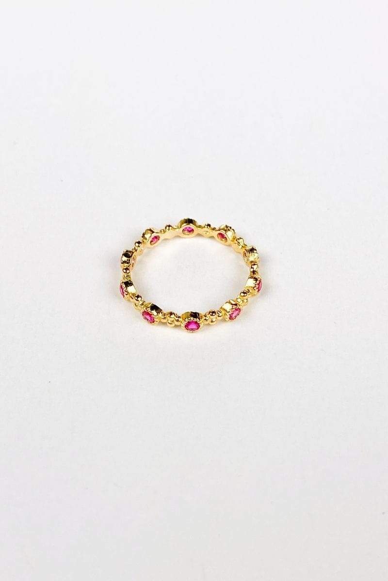 Soren Pink Sapphire Bezel Ring 14k Gold/ 925 Sterling Silver, Ring Jewelry by MetroBabe | LIT Boutique