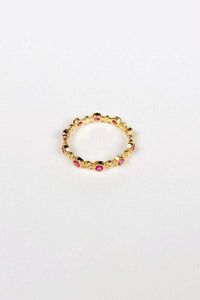 Thumbnail for Soren Pink Sapphire Bezel Ring 14k Gold/ 925 Sterling Silver, Ring Jewelry by MetroBabe | LIT Boutique