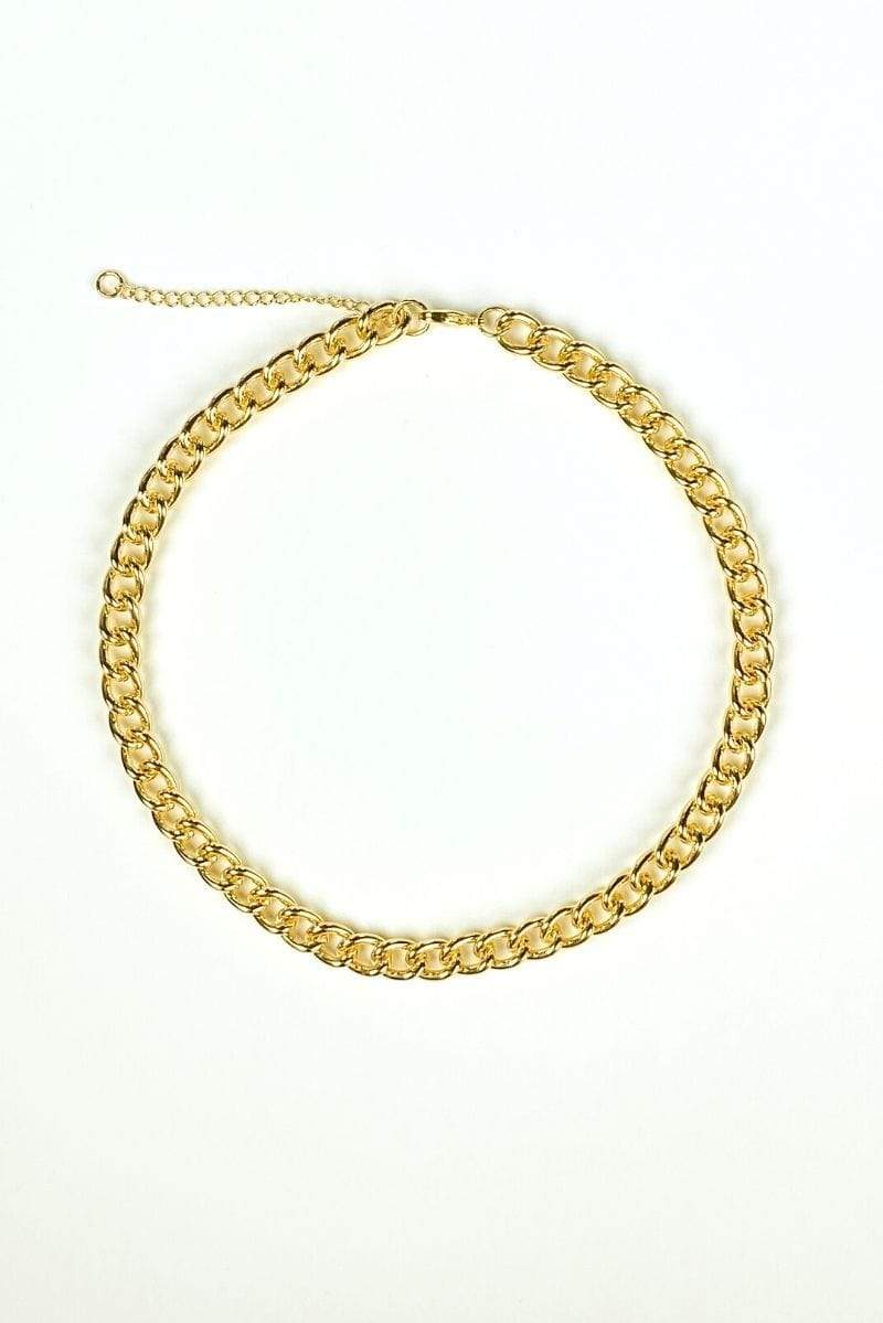 Wyatt Curb Chain Necklace 18k Gold, Necklace Jewelry by MetroBabe | LIT Boutique