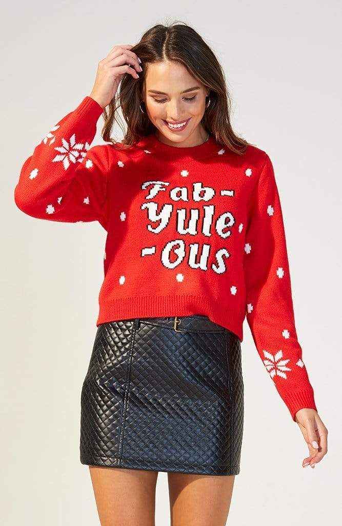 Fab-yule-ous Knit Sweater, Sweater by Mink Pink | LIT Boutique