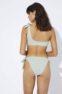 Thumbnail for Marseille One Shoulder Crop Bikini Top Sage, Swim by Mink Pink | LIT Boutique