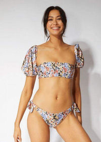 Thumbnail for Thelma Mid Rise Tie Bikini Bottoms Multi, Swim by Mink Pink | LIT Boutique