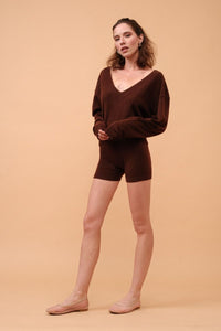 Thumbnail for Nicole Comfy Sweatshorts Brown, Sweat Lounge by Signature 8 | LIT Boutique