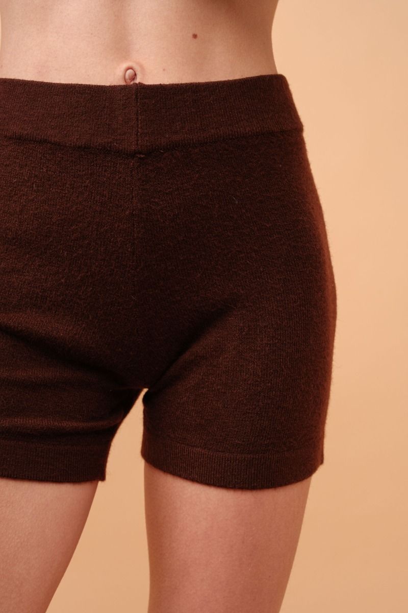 Nicole Comfy Sweatshorts Brown, Sweat Lounge by Signature 8 | LIT Boutique