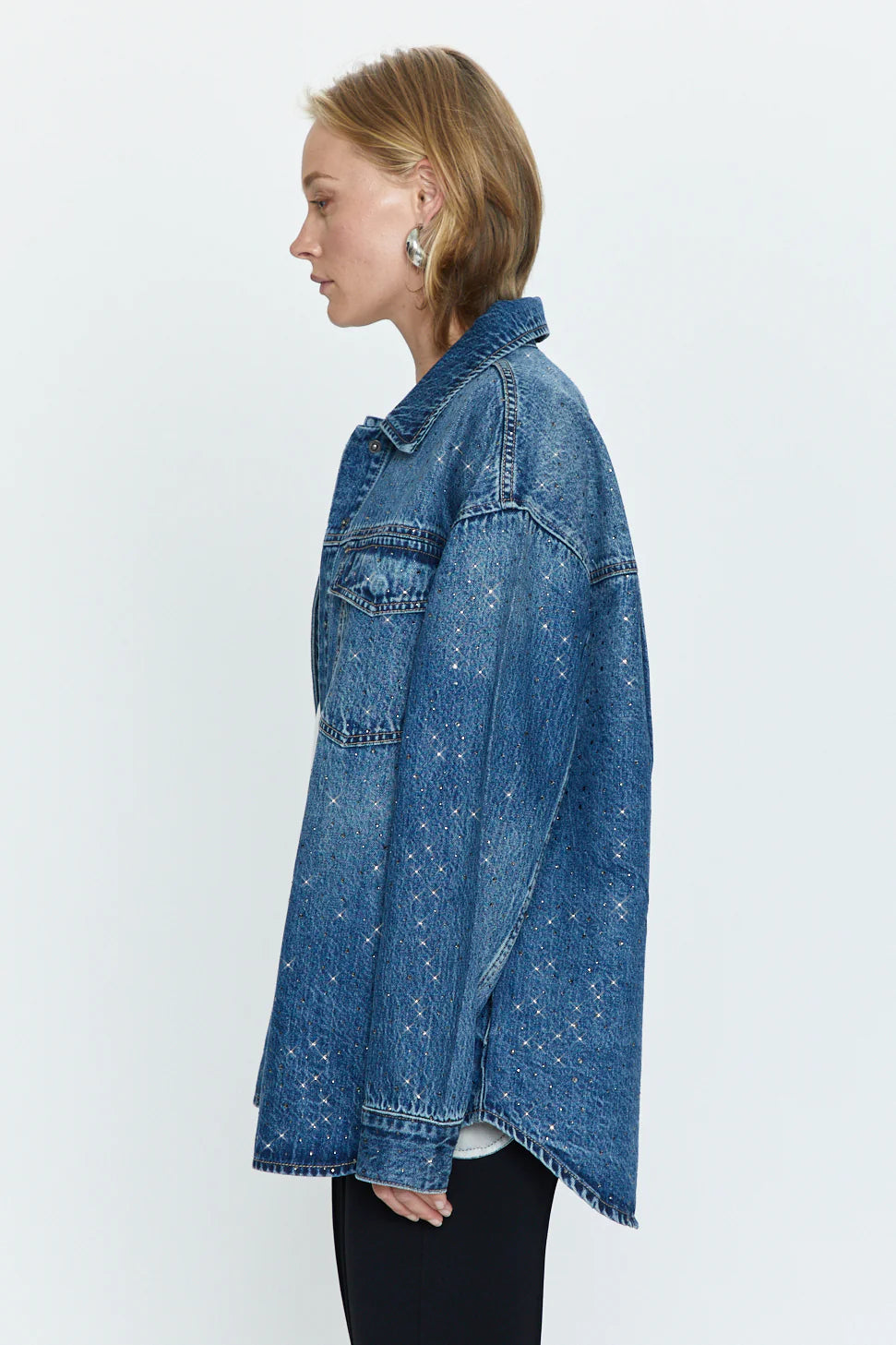 Mandy Rhinestone Denim Jacket | LIT Boutique
