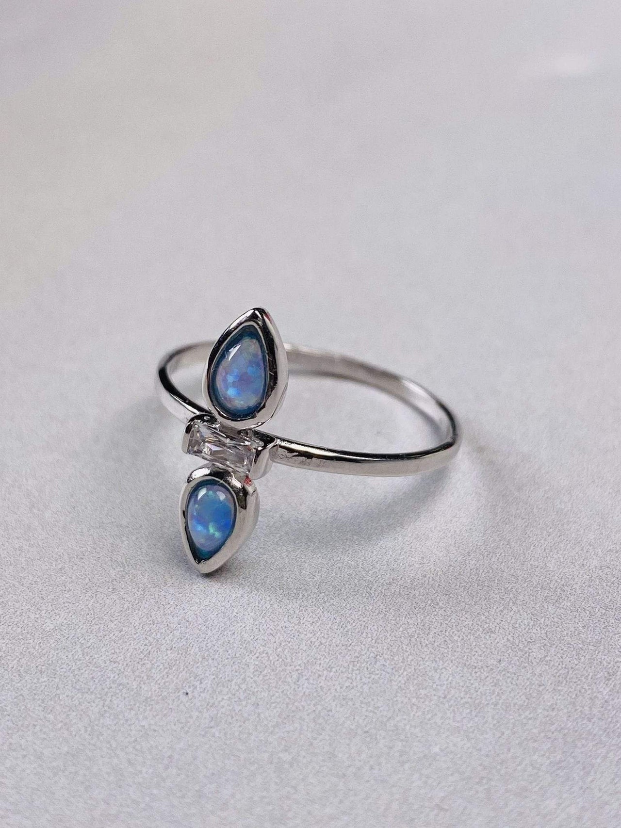 Tiene Opal Baguette Ring 925 Sterling Silver, Ring Jewelry by PK Jewlery | LIT Boutique
