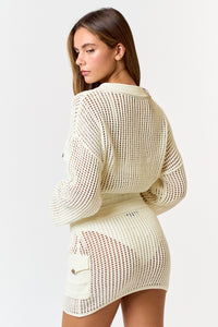 Thumbnail for Pool Party Sweater Cream, Jacket by Blue Blush | LIT Boutique