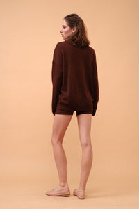 Thumbnail for Leah Comfy Sweatshirt Brown, Sweat Lounge by Signature 8 | LIT Boutique